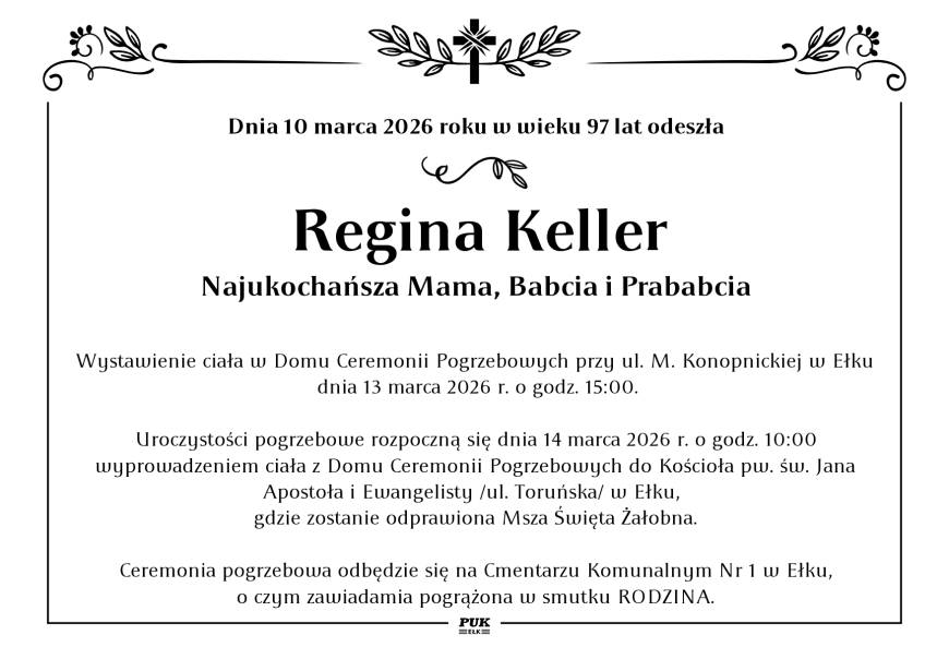 Regina Keller - nekrolog